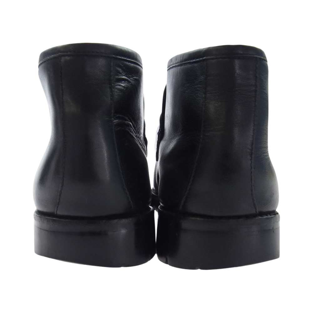 GUCCI グッチ 114 0067 ホースビット レザー チャッカ ブーツ シューズ Vibram Sole ブラック系 39.5【中古】