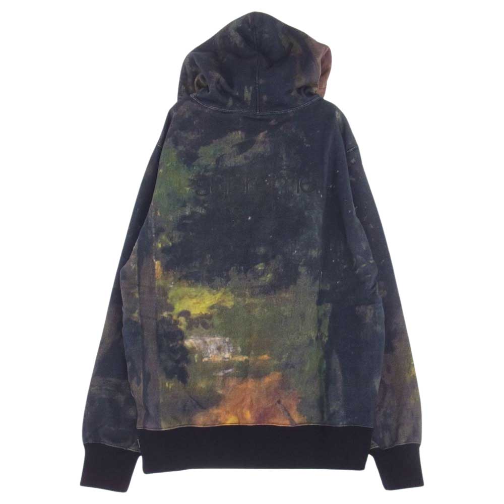 Supreme シュプリーム 14SS Le Bain Pullover ルベイン プルオーバースウェット パーカー エドゥアール・マネ 草上の昼食 総柄 プリント バックロゴ フーディー マルチカラー系 M【中古】