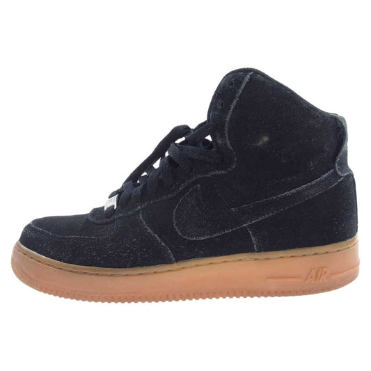 NIKE ナイキ 749266-001 WMNS AIR FORCE 1 HI SUEDE ウィメンズ エア フォース 1 ハイ スエード スニーカー ブラック系 26.5cm【中古】
