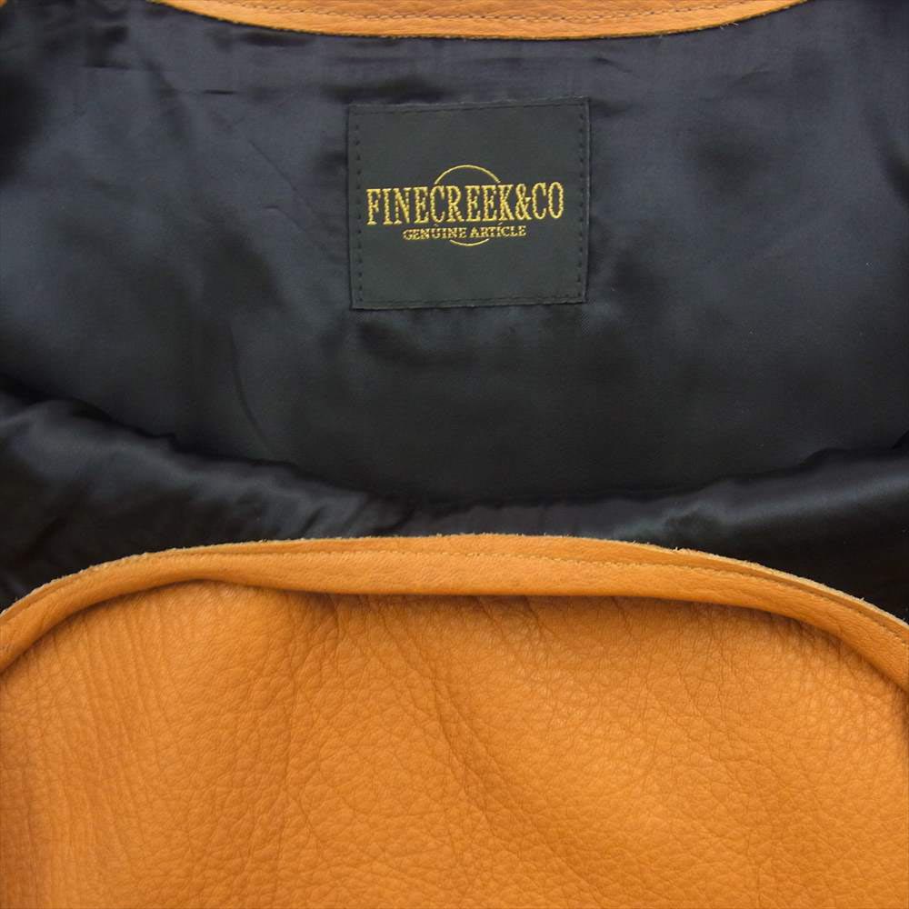 FINE CREEK LEATHERS ファインクリークレザー FINE CREEK&CO Plant プラント Deer 鹿革 ファインクリーク・アンド・コー レザー ジャケット キャメル キャメル系 40【中古】