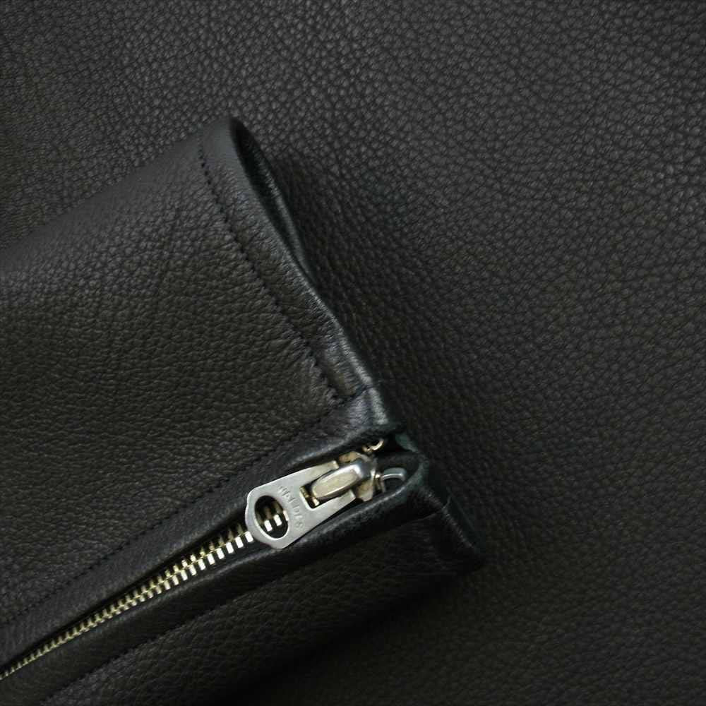 FINE CREEK LEATHERS ファインクリークレザー FINE CREEK&CO Plant プラント Deer 鹿革 ファインクリーク・アンド・コー レザー ジャケット ブラック ブラック系 40【美品】【中古】