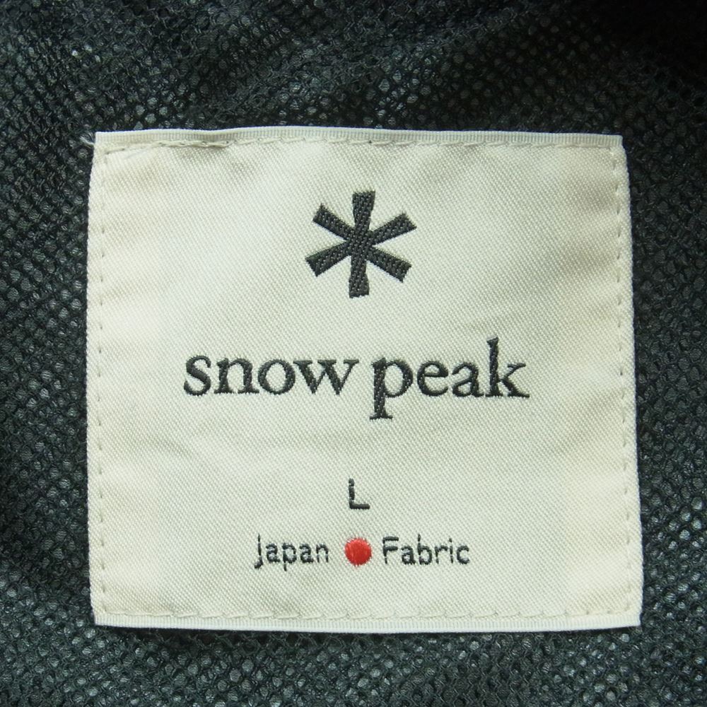 snowpeak スノーピーク JK-22SU006R Light Packable Rain Jacket フーデッド ナイロン ジャケット ブラック系 L【新古品】【未使用】【中古】