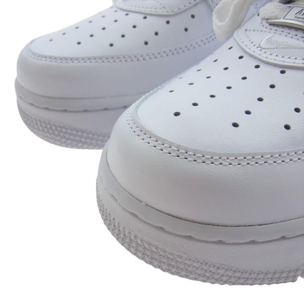 Supreme シュプリーム CU9225-100 × NIKE AIR FORCE 1 LOW  ナイキ エアフォース1 ロー ローカット スニーカー ホワイト系 27cm【新古品】【未使用】【中古】