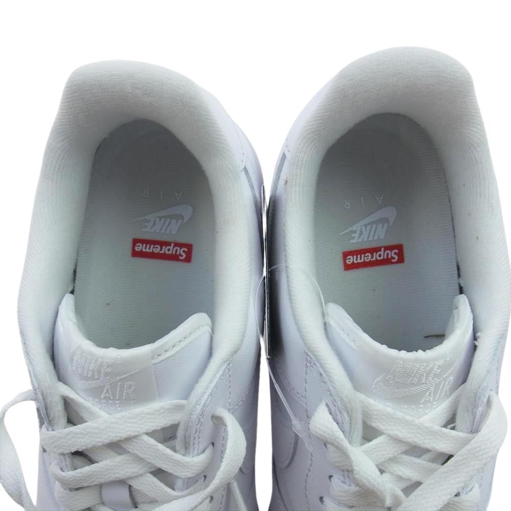 Supreme シュプリーム CU9225-100 × NIKE AIR FORCE 1 LOW  ナイキ エアフォース1 ロー ローカット スニーカー ホワイト系 27cm【新古品】【未使用】【中古】