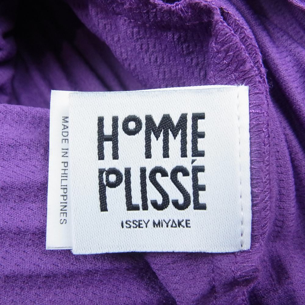 HOMME PLISSE ISSEY MIYAKE オム プリッセ イッセイミヤケ 23SS  HP31JK102 MONTHLY COLOR JANUARY  PLEATS プリーツ加工 クルーネック カットソー パープル系 2【中古】