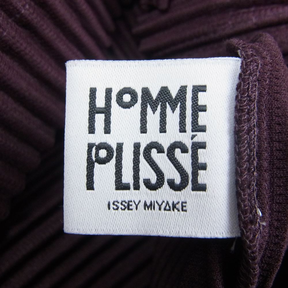 HOMME PLISSE ISSEY MIYAKE オム プリッセ イッセイミヤケ 22AW  HP23JM123  PLEATS HALF ZIP SHIRT プリーツ加工 ハーフジップ 長袖 シャツ プルオーバ―  ボルドー系 2【中古】