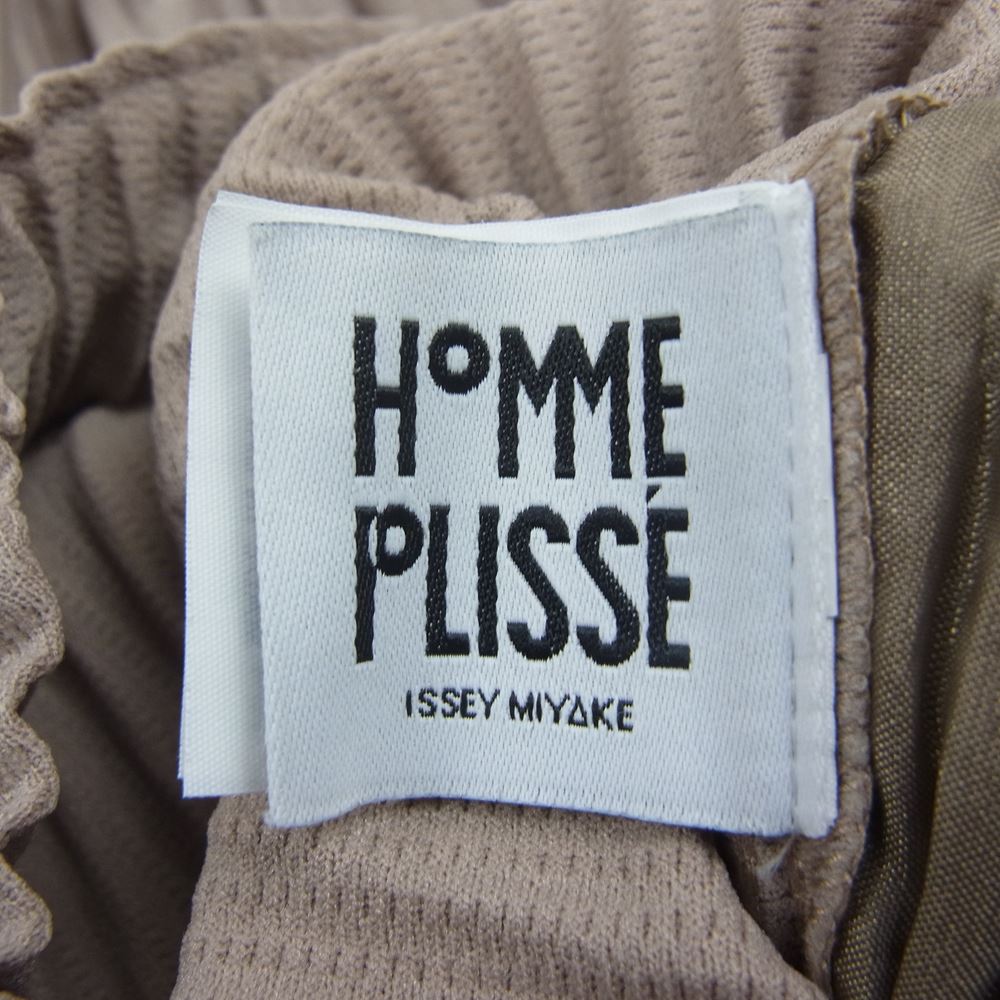 HOMME PLISSE ISSEY MIYAKE オム プリッセ イッセイミヤケ 23SS  HP31JF126 PLEATS BOTTOMS プリーツ加工 ドローストリング イージー テーパード パンツ ベージュ系 1【中古】