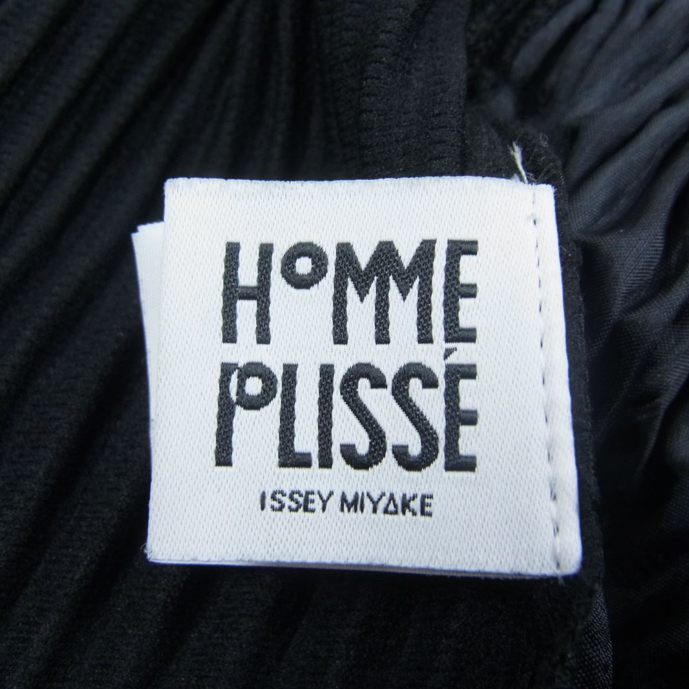 HOMME PLISSE ISSEY MIYAKE オム プリッセ イッセイミヤケ 22AW HP23JF124 PLEATS MC NOVEMBER プリーツ加工 センタープレス パンツ ブラック系 1【中古】
