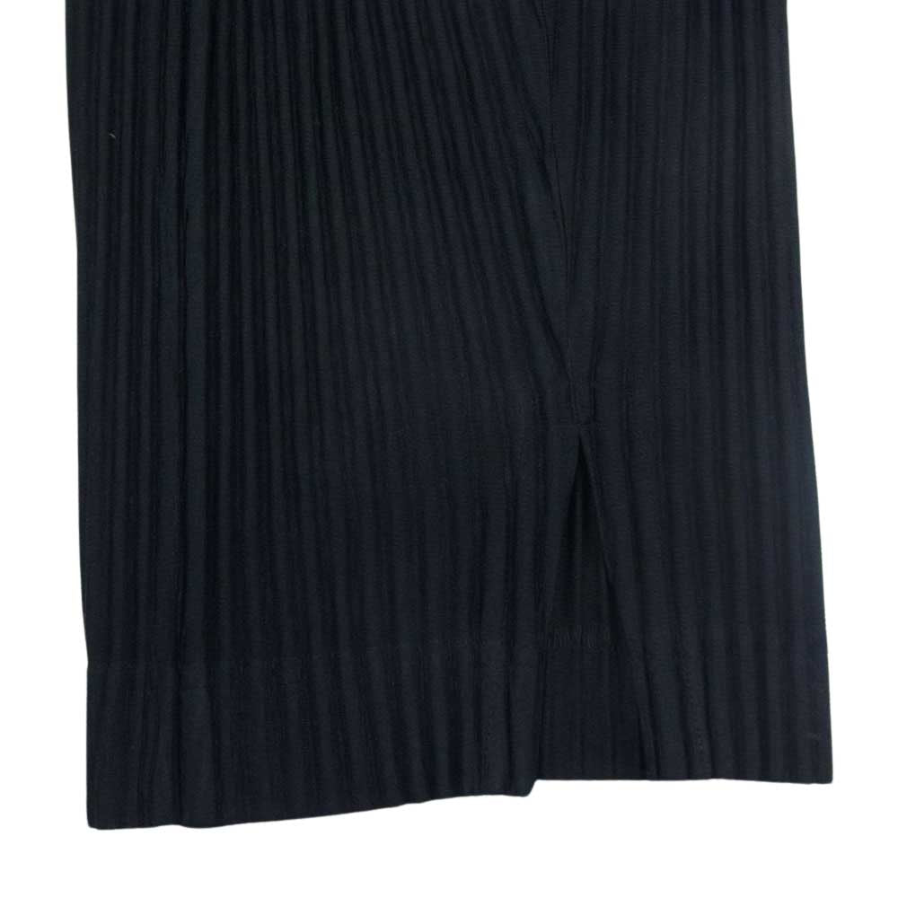 HOMME PLISSE ISSEY MIYAKE オム プリッセ イッセイミヤケ 22AW HP23JF124 PLEATS MC NOVEMBER プリーツ加工 センタープレス パンツ ブラック系 1【中古】