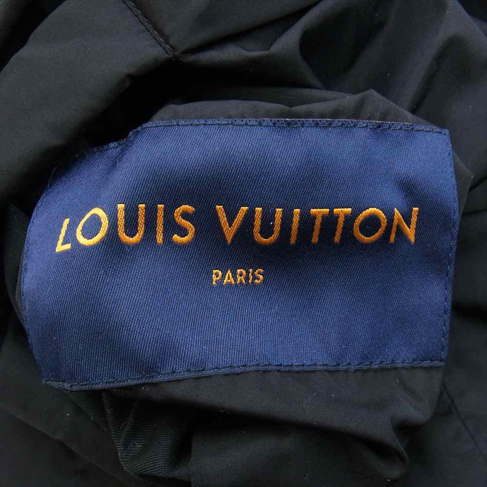 LOUIS VUITTON ルイ・ヴィトン 22AW 1A90HM  Quilted Hoody モノグラム フラワー キルテッド フーディ ジャケット ブラック系 48【中古】