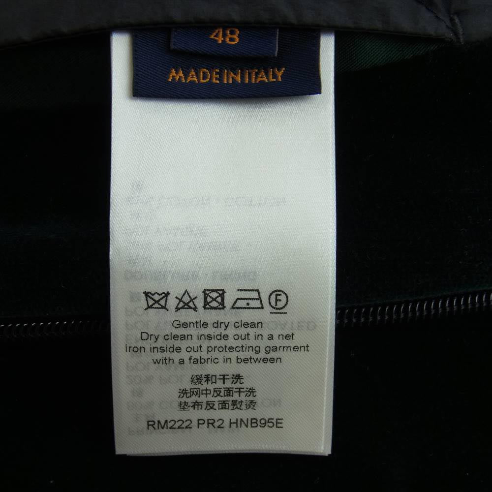 LOUIS VUITTON ルイ・ヴィトン 22AW 1AAHI6  テクニカルテープド ベロア ウインドブレーカー ジャケット  グリーン系 48【中古】