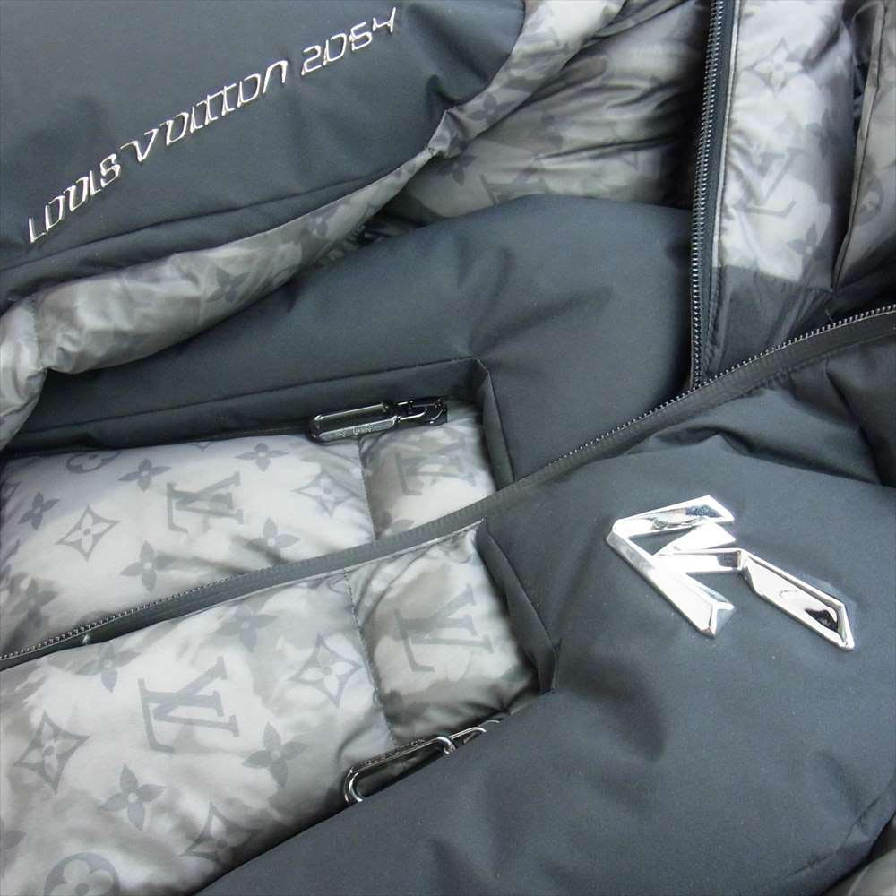 LOUIS VUITTON ルイ・ヴィトン 22AW 1A9O4W  2054 モノグラム ヒート リアクティブ パファ ダウン ジャケット  ダークグレー系 ブラック系 48【中古】