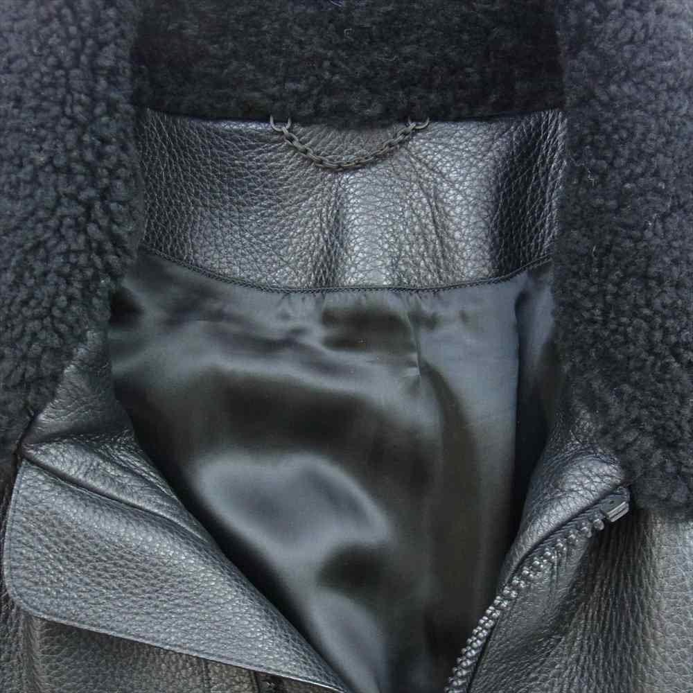 LOUIS VUITTON ルイ・ヴィトン 22SS 1A7Y8J  Leather Aviator Jacket レザー アビエイター ジャケット フライトジャケット ブルゾン ブラック系 48【中古】