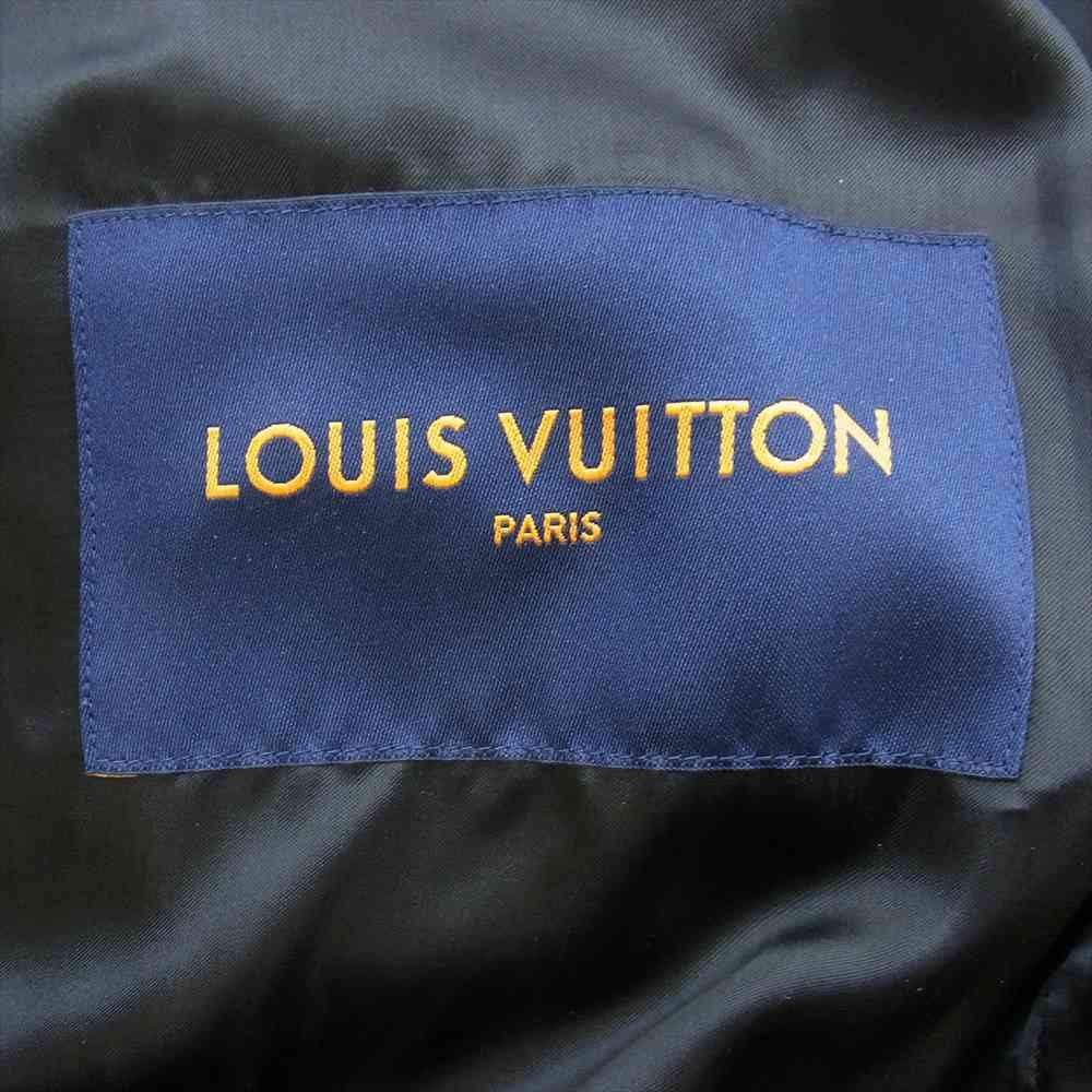 LOUIS VUITTON ルイ・ヴィトン 22SS 1A7Y8J  Leather Aviator Jacket レザー アビエイター ジャケット フライトジャケット ブルゾン ブラック系 48【中古】