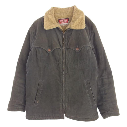 SUGAR CANE シュガーケーン M11897 ボア コーデュロイ ジャケット カーキ系 38【中古】