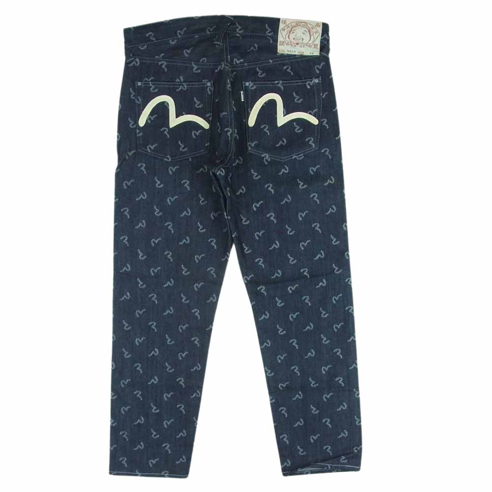 EVISU エヴィス Lot5500 カモメ ペイント デニム パンツ コットン 日本製 インディゴブルー系 34【中古】
