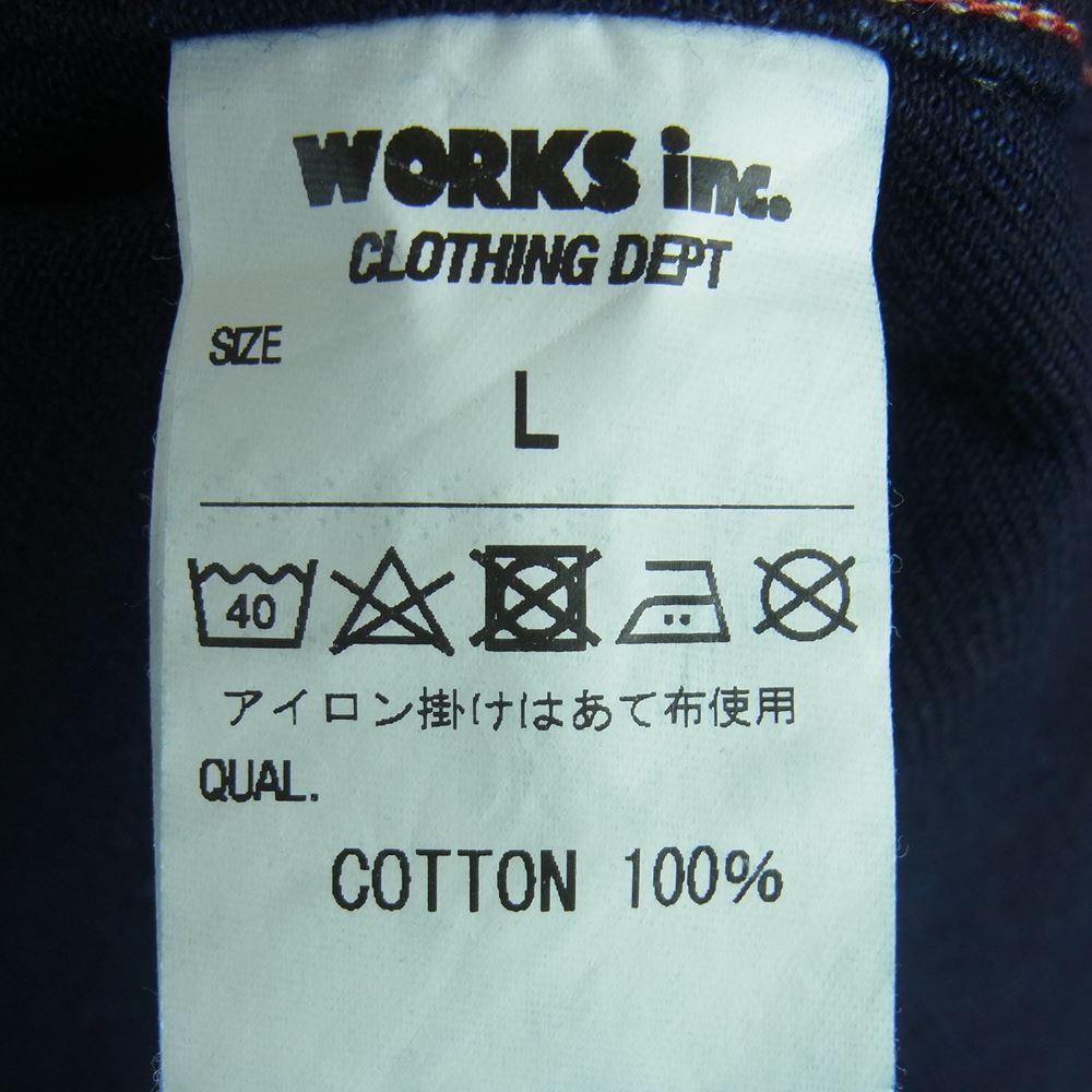 IRON HEART アイアンハート IHSH-266 12oz Wabash Work Shirt ウォバッシュ ワーク 長袖 シャツ ネイビー系 L【美品】【中古】