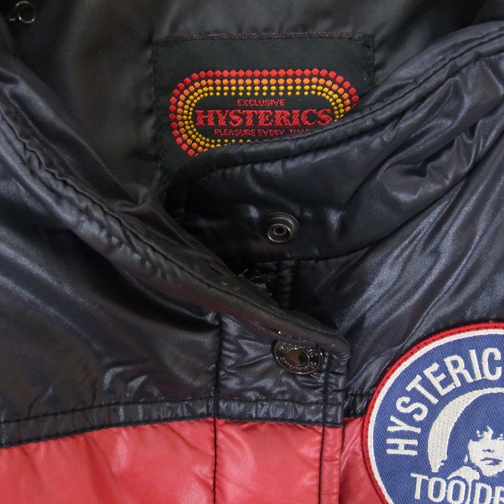HYSTERIC GLAMOUR ヒステリックグラマー 2AV-9300 PRIMALOFT プリマロフト ワッペン付 中綿 ベスト ブラック系 FREE【中古】