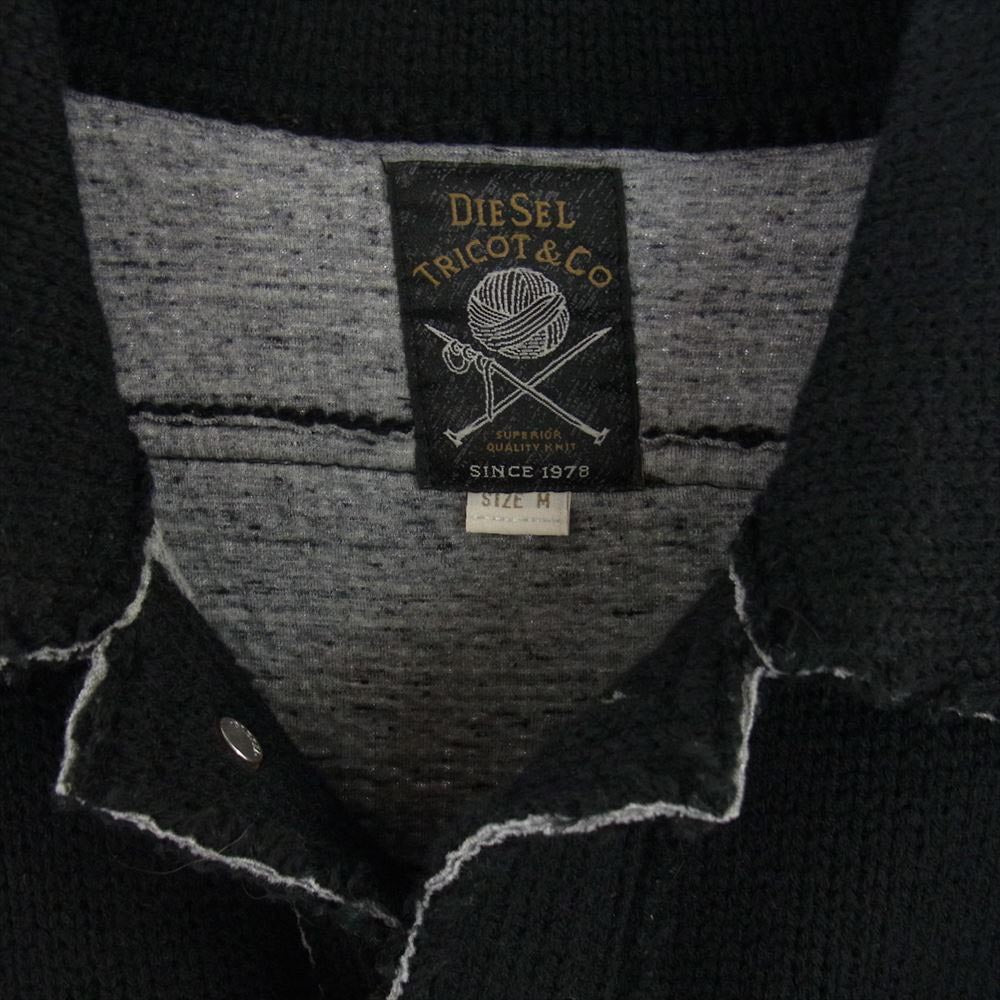 DIESEL ディーゼル ニット トラッカー ジャケット ブラック系 M【中古】