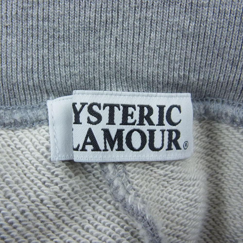 HYSTERIC GLAMOUR ヒステリックグラマー 0251CP01 ロゴ刺繍 スウェット パンツ グレー系 FREE【中古】
