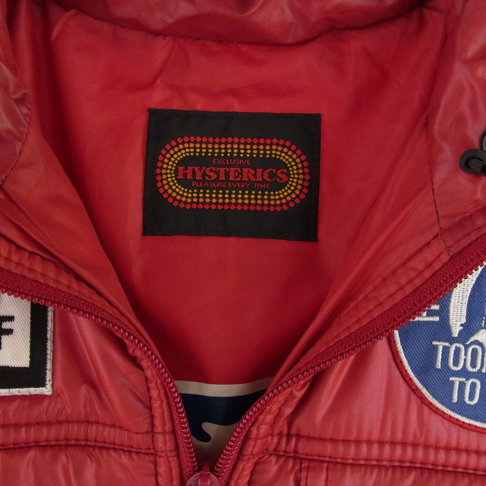 HYSTERIC GLAMOUR ヒステリックグラマー 2AB-6320 PRIMALOFT 中綿 プリマロフト ワッペン付 中綿 ジャケット レッド レッド系 FREE【中古】