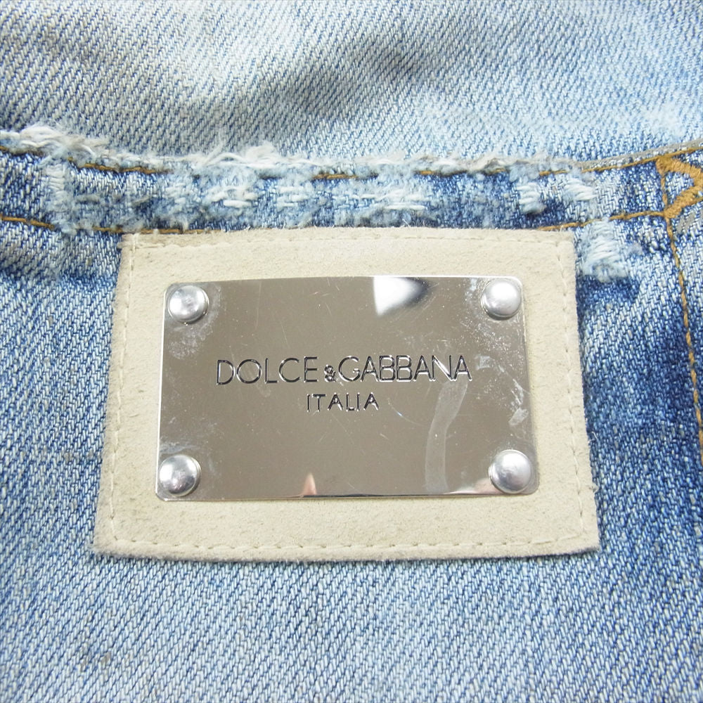 D&G ディーアンドジー ワッペン付 デニム パンツ インディゴブルー系 48【中古】