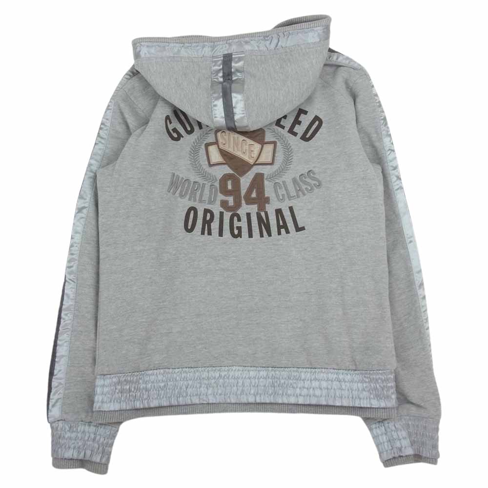 D&G ディーアンドジー サテン切替 スウェット ジップ ブルゾン グレー系 M【中古】