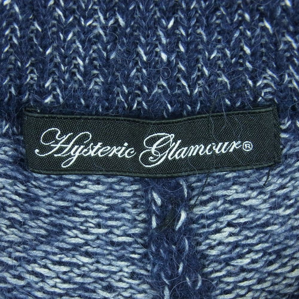 HYSTERIC GLAMOUR ヒステリックグラマー 0143NP01 アルパカ混 ウール パンツ ネイビー系 FREE【中古】