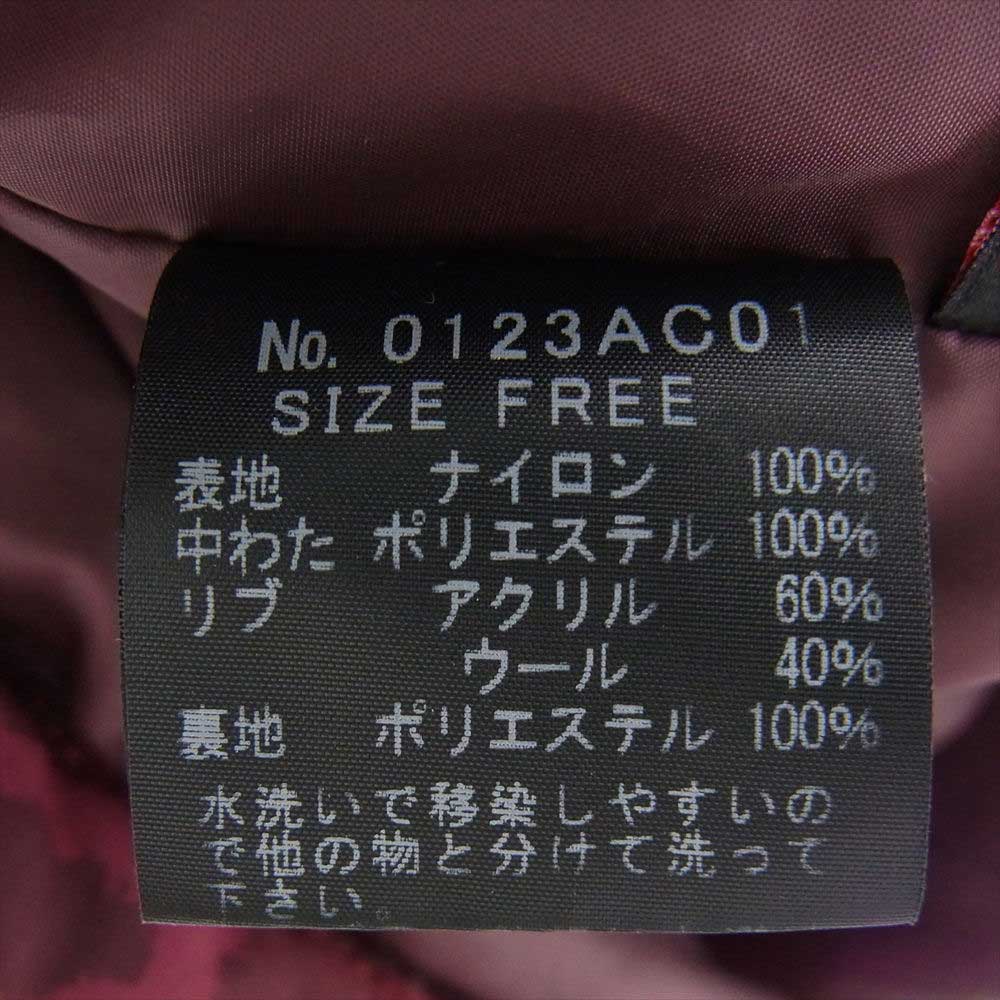 HYSTERIC GLAMOUR ヒステリックグラマー 0123AC01 PRIMALOFT プリマロフト ワッペン付 中綿 ウール ナイロン ジャケット  ワインレッド系 FREE【中古】