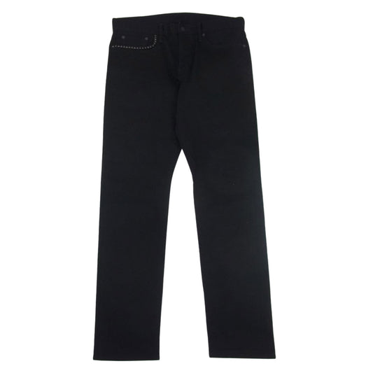 HYSTERIC GLAMOUR ヒステリックグラマー 02201AP19 スタッズ ブラック デニム スリム パンツ ブラック系 34【美品】【中古】