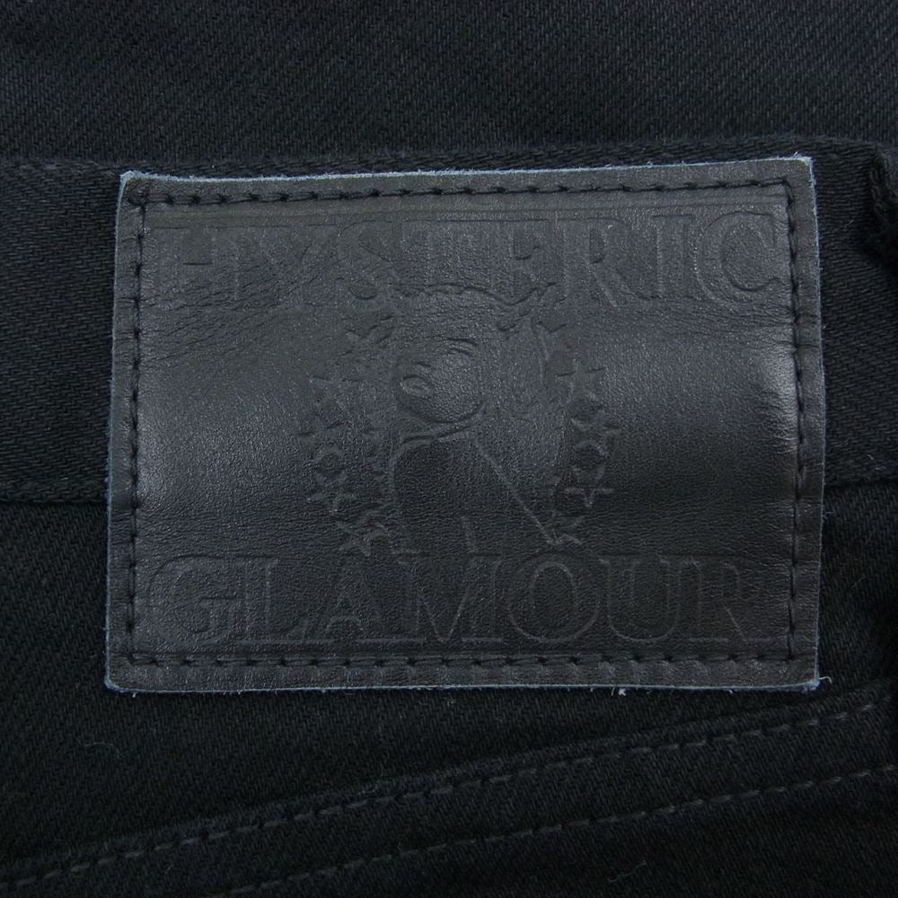 HYSTERIC GLAMOUR ヒステリックグラマー 02201AP19 スタッズ ブラック デニム スリム パンツ ブラック系 34【美品】【中古】