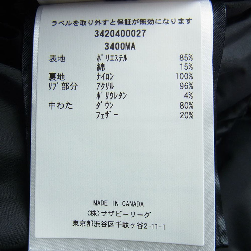 CANADA GOOSE カナダグース 3400MA サザビーリーグタグ SANFORD PARKA FF サンフォードパーカ ダウンジャケット フュージョンフィット ブラック系 M【新古品】【未使用】【中古】