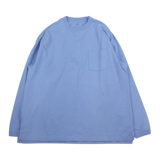 Ron Herman ロンハーマン 3120900164 Wide Crew Neck Long Sleeve Tee ワイド クルーネック ロングスリーブ 長袖 Tシャツ ロンT ブルー系 M【中古】