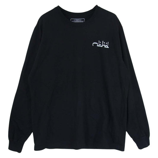 NEIGHBORHOOD ネイバーフッド アラビア ロゴ プリント ロングスリーブ 長袖 Tシャツ ロンT ブラック系 M【中古】