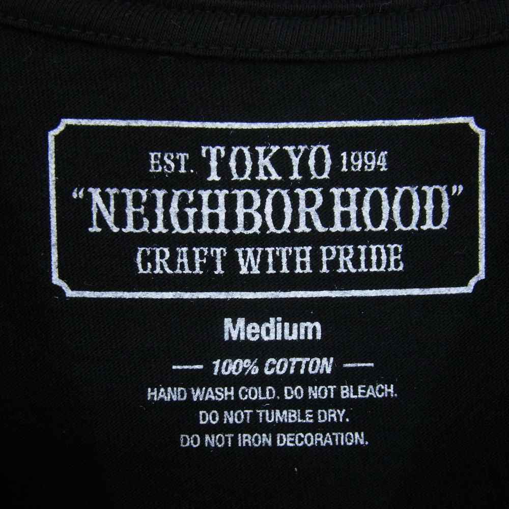 NEIGHBORHOOD ネイバーフッド アラビア ロゴ プリント ロングスリーブ 長袖 Tシャツ ロンT ブラック系 M【中古】