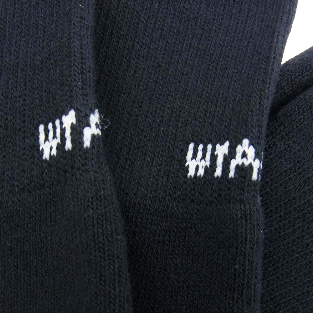 WTAPS ダブルタップス 202MYDT-UWM05 Skivvies. Sox スキビーズ ソックス 靴下 ロゴ ブラック系 F(25-28cm)【新古品】【未使用】【中古】