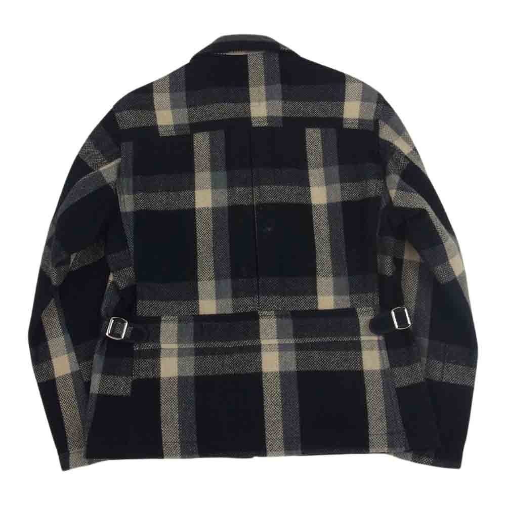 CUSHMAN クッシュマン Lot.21301 Outerwear by Cushman フルジップ ブロックチェック ジャケット ブラック系 M【中古】
