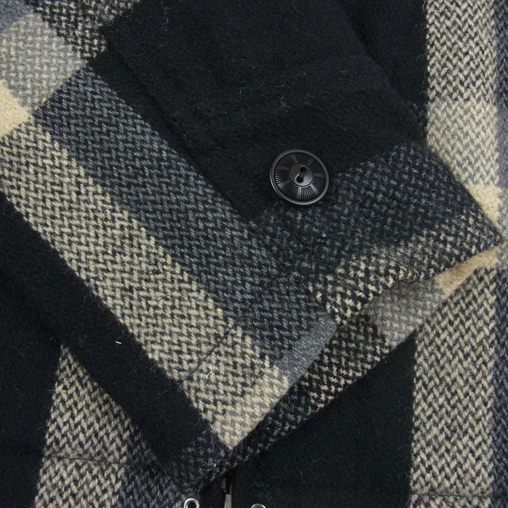 CUSHMAN クッシュマン Lot.21301 Outerwear by Cushman フルジップ ブロックチェック ジャケット ブラック系 M【中古】