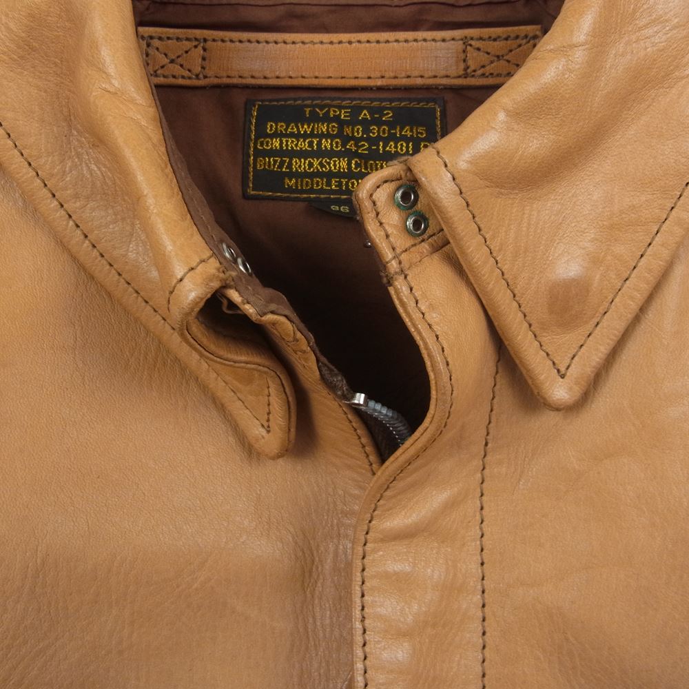 Buzz Rickson's バズリクソンズ TYPE A-2 NO.30-1415 レザー フライトジャケット 36 ベージュ系 36【中古】