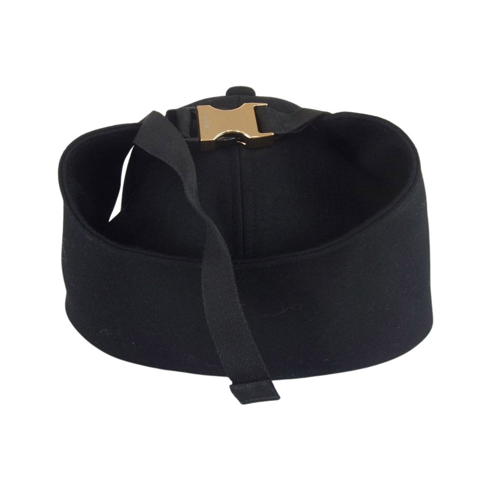 Sacai サカイ 23AW 23-0597S Melton Trapper s Cap メルトン トラッパー キャップ ブラック系 OS【新古品】【未使用】【中古】