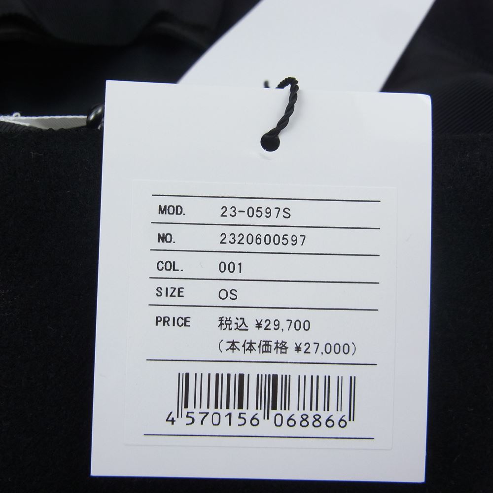 Sacai サカイ 23AW 23-0597S Melton Trapper s Cap メルトン トラッパー キャップ ブラック系 OS【新古品】【未使用】【中古】