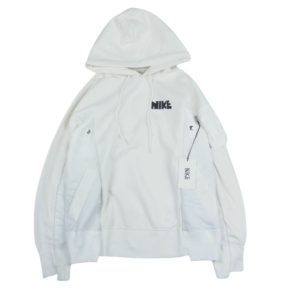 Sacai サカイ CW2419 × NIKE ナイキ NRG HOODIE フーディ プルオーバー パーカー ホワイト系 XS【中古】