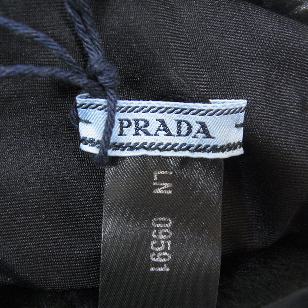 PRADA プラダ 1IH031 ファー へアバンド カチューシャ ブラック系【極上美品】【中古】