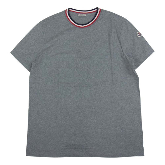 MONCLER モンクレール 18SS D20918028300 8390Y MAGLIA T-SHIRT Tricolor Rib トリコロールリブ Tシャツ L【美品】【中古】