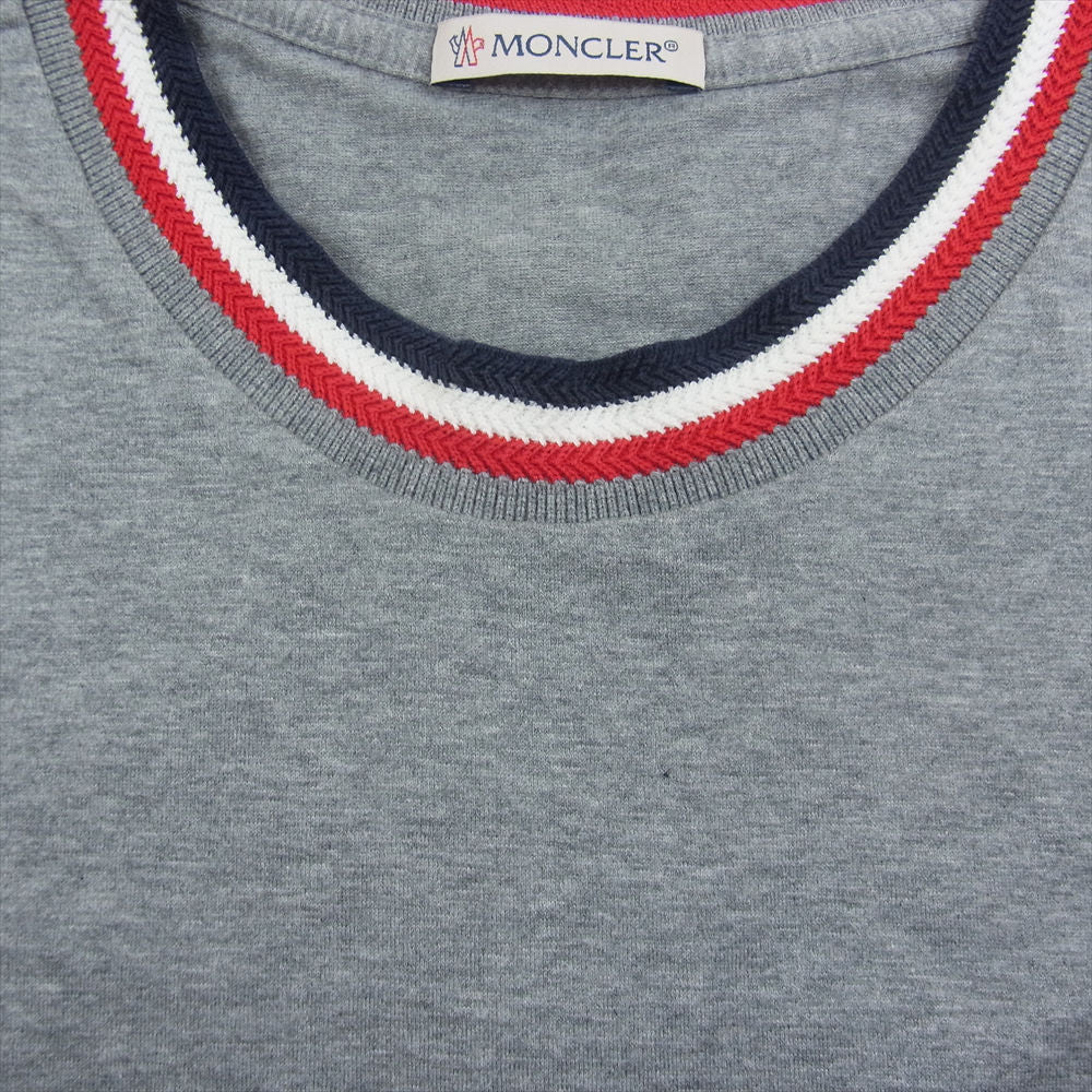 MONCLER モンクレール 18SS D20918028300 8390Y MAGLIA T-SHIRT Tricolor Rib トリコロールリブ Tシャツ L【美品】【中古】