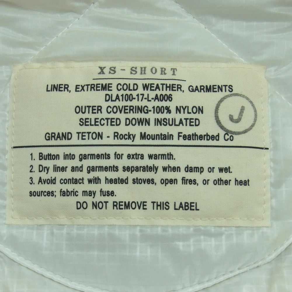 ロッキーマウンテンフェザーベッド 290-192-18 CRAND TETON リバーシブル ナイロン ベスト ホワイト系 ベージュ系 XS【中古】