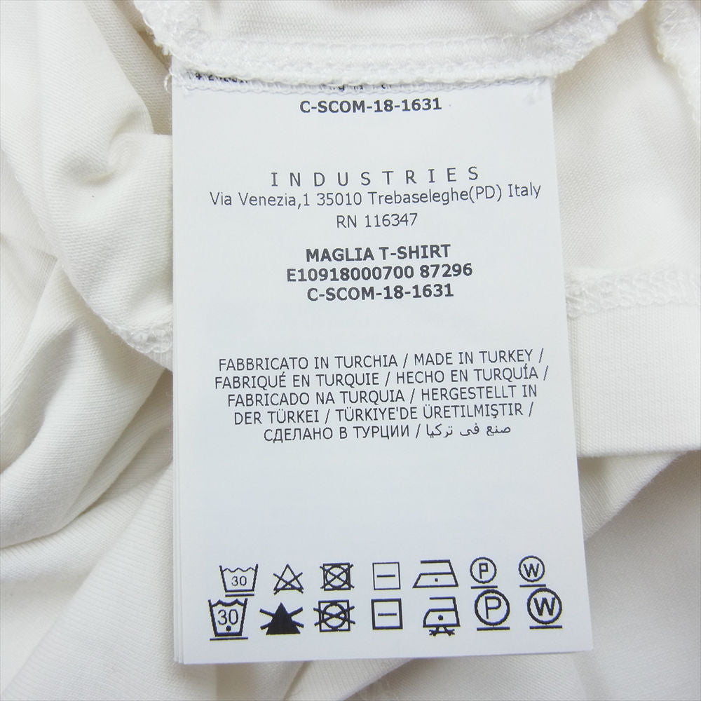 MONCLER モンクレール 19SS  E10918000700 MAGLIA T-SHIRT ジャガード リブ ストレッチコットン モックネック Tシャツ   ホワイト系 L【美品】【中古】