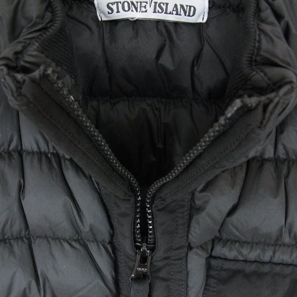 STONE ISLAND ストーンアイランド 6915G0424  G0124 GARMENT DYED MICRO YARN DOWN PACKABLE ダウンベスト ブラック系 L【中古】