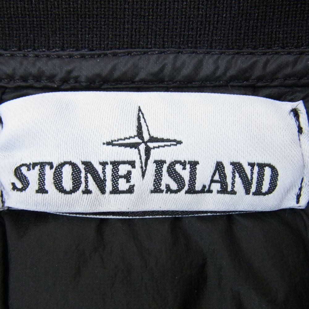 STONE ISLAND ストーンアイランド 6915G0424  G0124 GARMENT DYED MICRO YARN DOWN PACKABLE ダウンベスト ブラック系 L【中古】