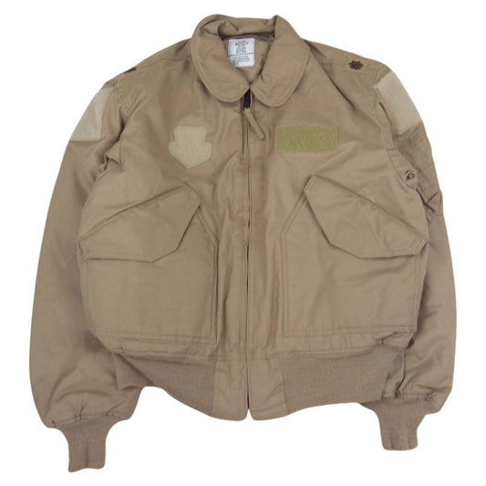 ユーエスアーミー 米軍 2014年度会計 CWU45P Valley Apparel バレイアパレル フライトジャケット ミリタリージャケット カーキ ベージュ系 L【中古】